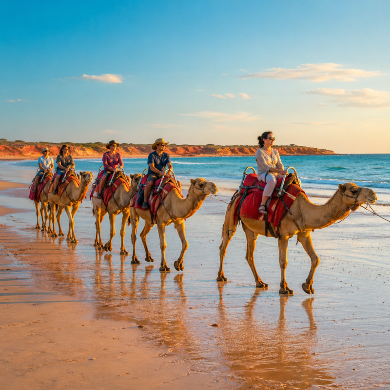 Cable Beach Camels at Sunset