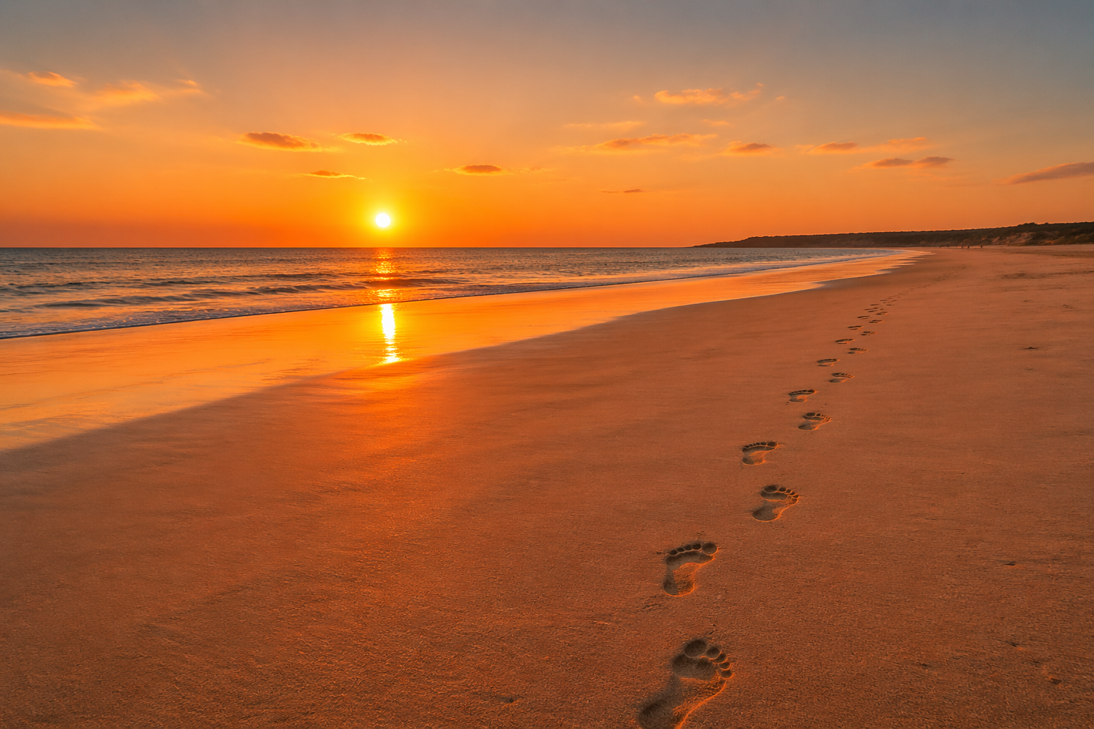 Cable beach at sunset