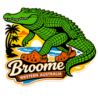 Croc Wearing Crocs Sticker