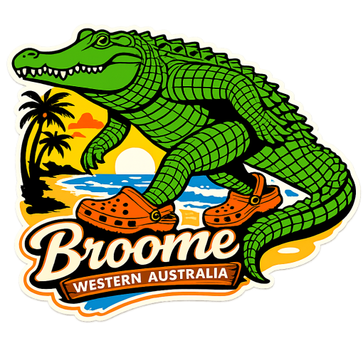 Croc Wearing Crocs Sticker
