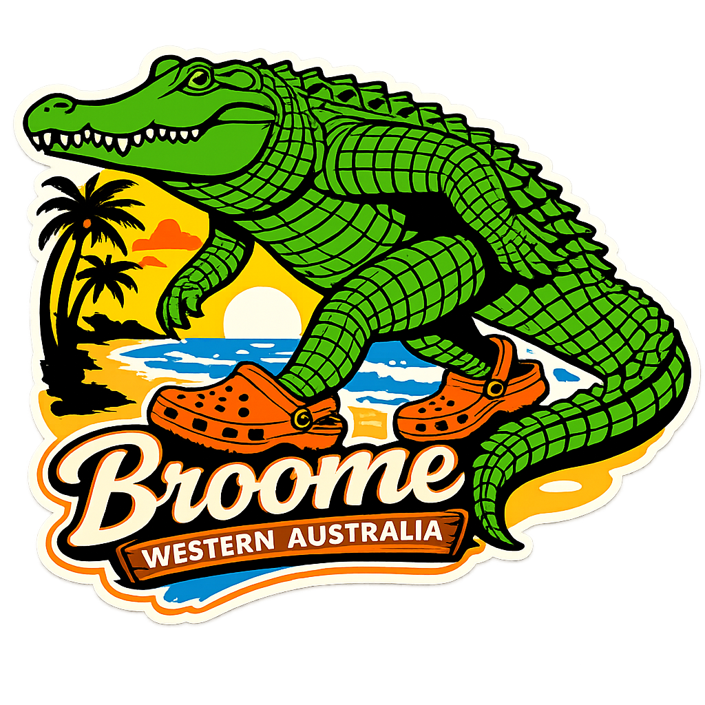 Croc Wearing Crocs Sticker